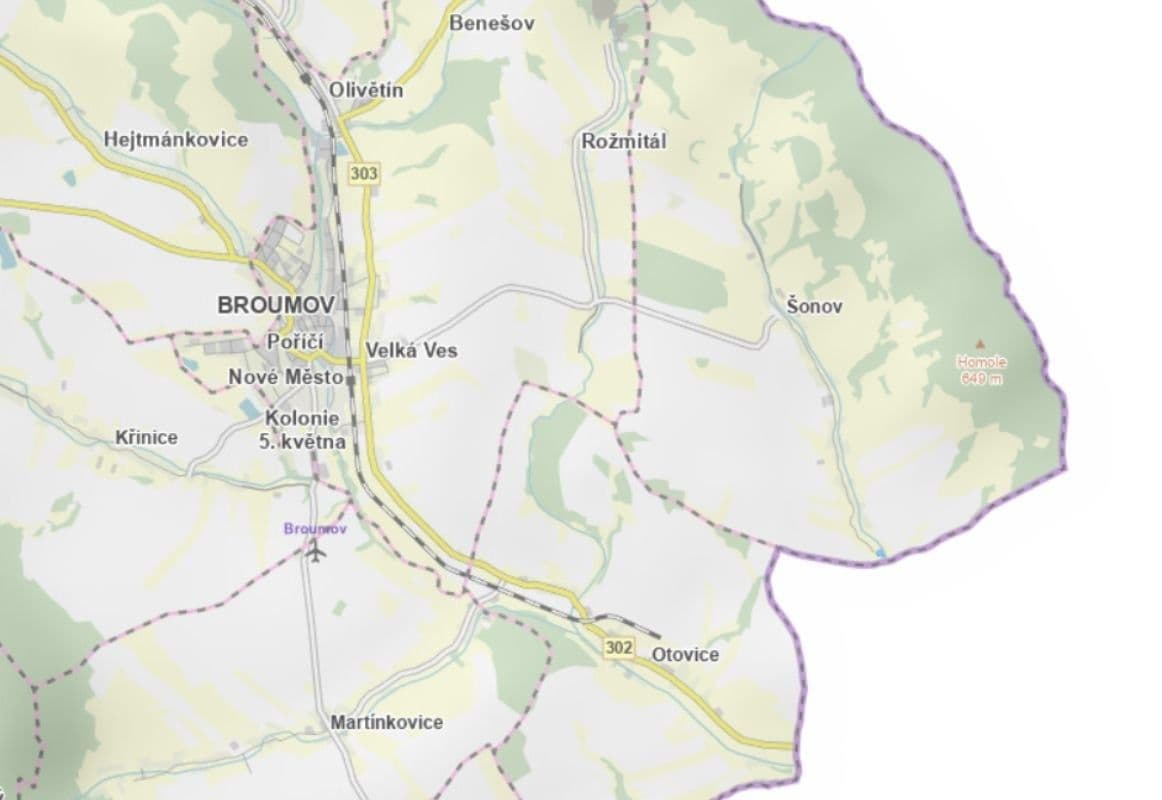 plot for sale, 3,850 m², Šonov, Královéhradecký Region plot for sale, 3,850 m², Šonov, Královéhradecký Region