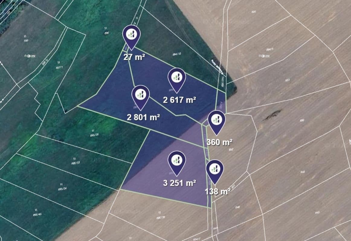 plot for sale, 9,194 m², Oselce, Plzeňský Region plot for sale, 9,194 m², Oselce, Plzeňský Region