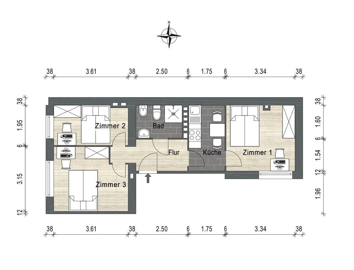 3 bedroom flat for sale, 61 m², Düsseldorf, North Rhine-Westphalia 3 bedroom flat for sale, 61 m², Düsseldorf, North Rhine-Westphalia