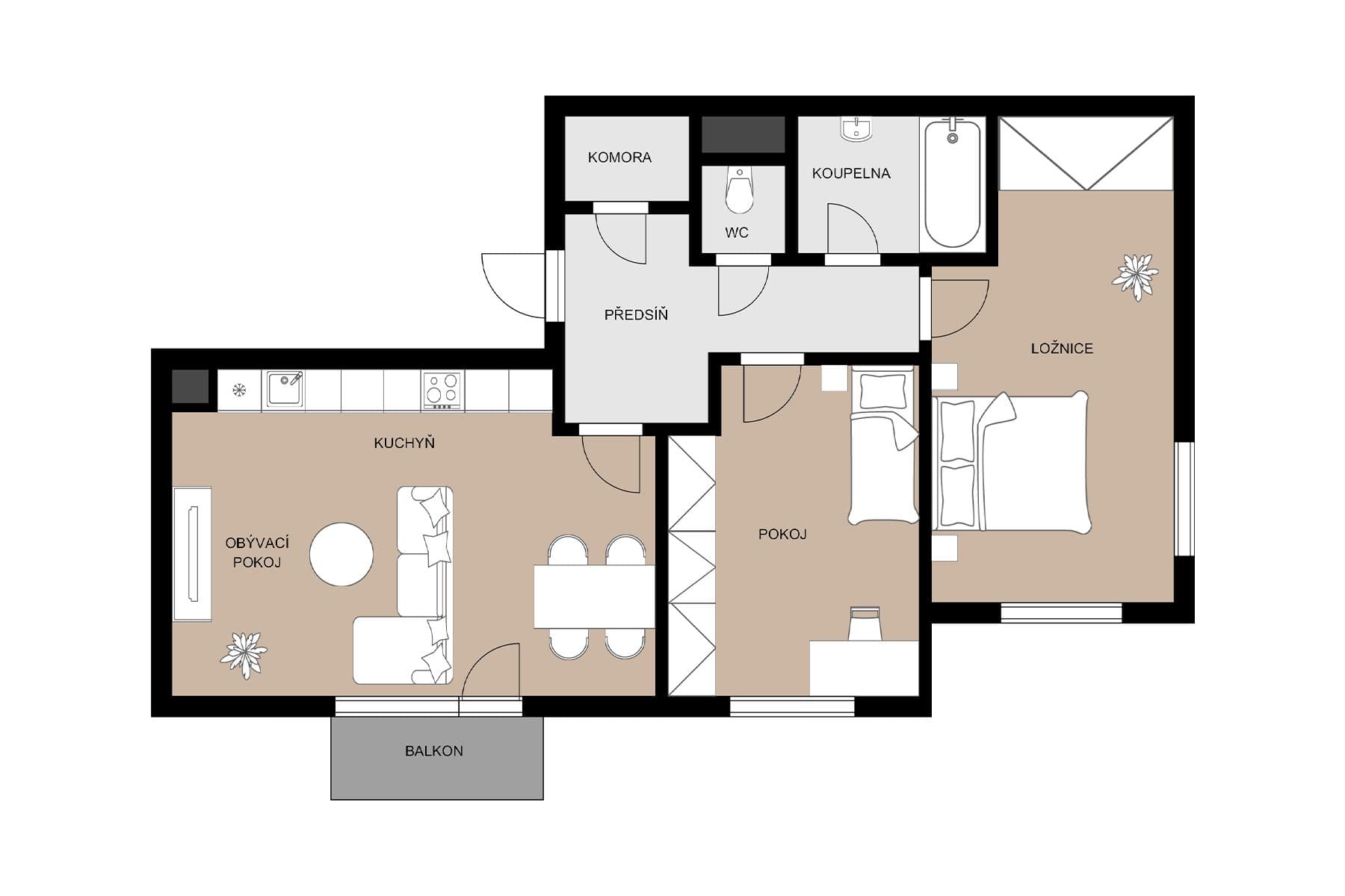 2 bedroom with open-plan kitchen flat for sale, 80 m², U Vodojemu, Brandýs nad Labem-Stará Boleslav, Středočeský Region 2 bedroom with open-plan kitchen flat for sale, 80 m², U Vodojemu, Brandýs nad Labem-Stará Boleslav, Středočeský Region