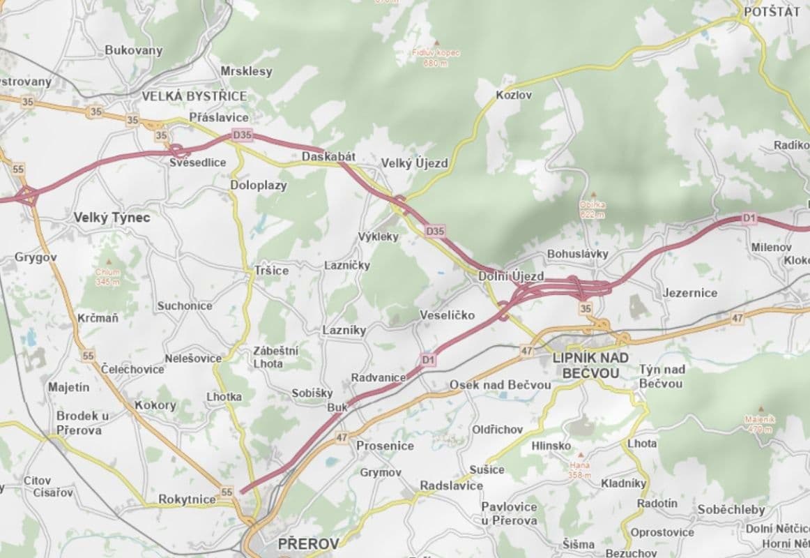 plot for sale, 5,330 m², Dolní Újezd, Olomoucký Region plot for sale, 5,330 m², Dolní Újezd, Olomoucký Region