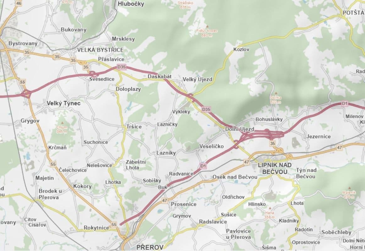 plot for sale, 2,557 m², Dolní Újezd, Olomoucký Region plot for sale, 2,557 m², Dolní Újezd, Olomoucký Region