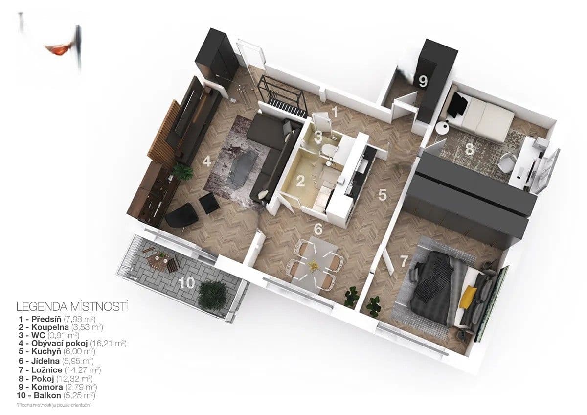 3 bedroom flat to rent, 74 m², Doloplazy, Olomoucký Region 3 bedroom flat to rent, 74 m², Doloplazy, Olomoucký Region