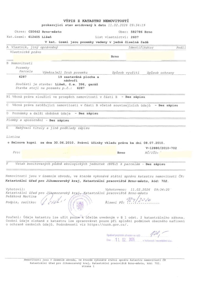 garage for sale, 19 m², Podruhova, Brno, Jihomoravský Region garage for sale, 19 m², Podruhova, Brno, Jihomoravský Region