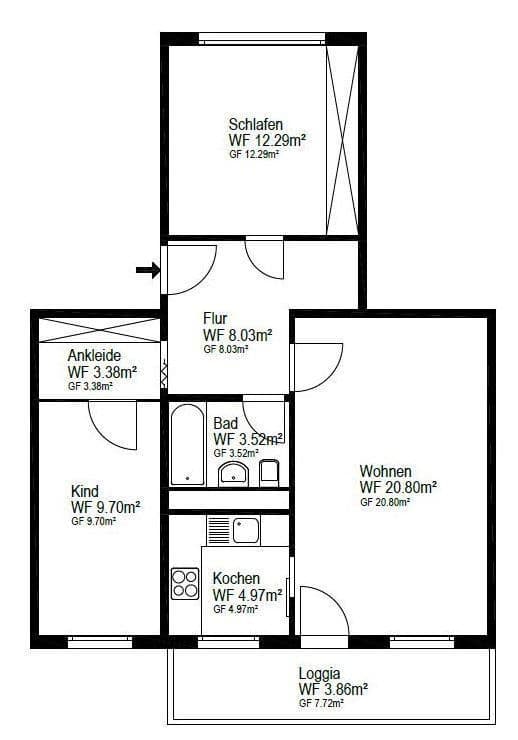 3 bedroom flat for sale, 67 m², Dresden, Saxony 3 bedroom flat for sale, 67 m², Dresden, Saxony