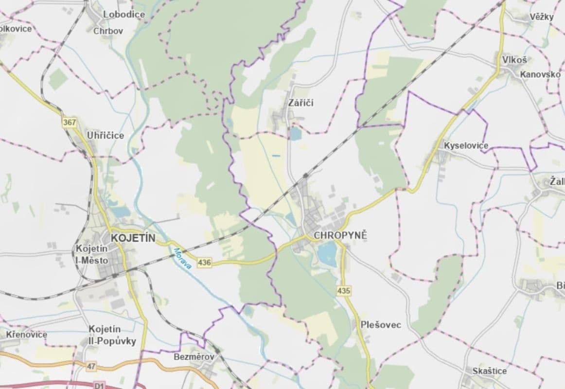 plot for sale, 1,812 m², Chropyně, Zlínský Region plot for sale, 1,812 m², Chropyně, Zlínský Region