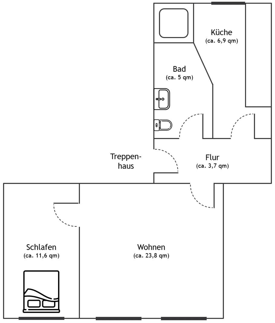 2 bedroom flat to rent, 51 m², Magdeburg, Saxony-Anhalt 2 bedroom flat to rent, 51 m², Magdeburg, Saxony-Anhalt