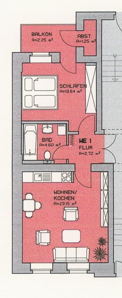 2 bedroom flat to rent, 48 m², Friedrich-Engels-Straße 63, Zwickau, Saxony 2 bedroom flat to rent, 48 m², Friedrich-Engels-Straße 63, Zwickau, Saxony