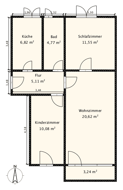 3 bedroom flat for sale, 58 m², Eschenweg 2, Coswig, Saxony 3 bedroom flat for sale, 58 m², Eschenweg 2, Coswig, Saxony