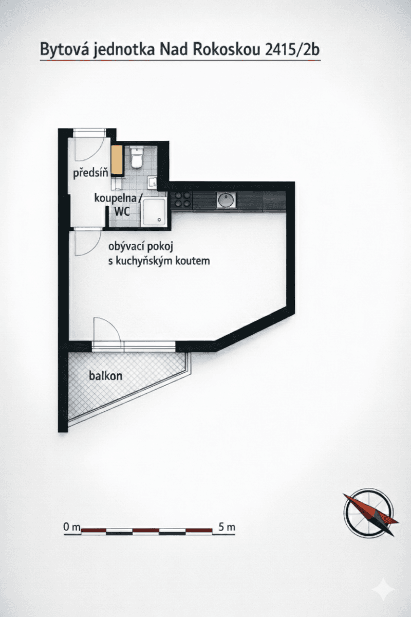 Studio flat for sale, 33 m², Nad Rokoskou, Prague, Prague Studio flat for sale, 33 m², Nad Rokoskou, Prague, Prague