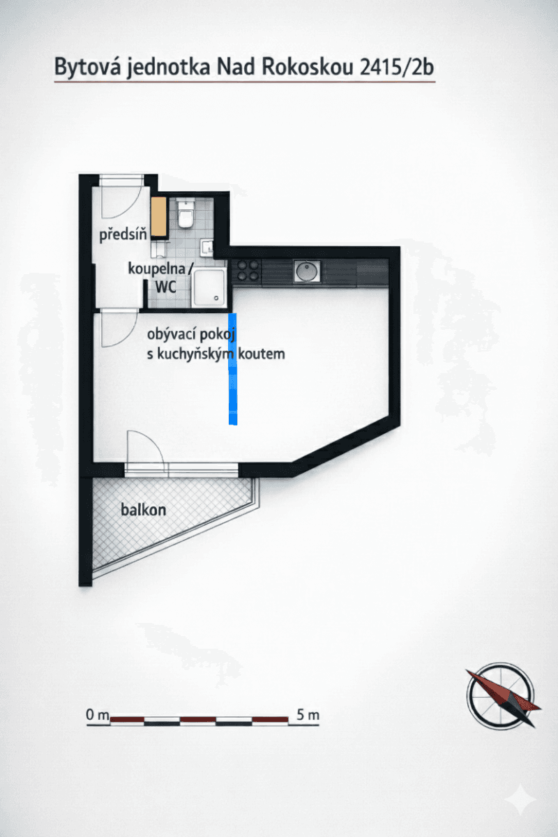 Studio flat for sale, 33 m², Nad Rokoskou, Prague, Prague Studio flat for sale, 33 m², Nad Rokoskou, Prague, Prague