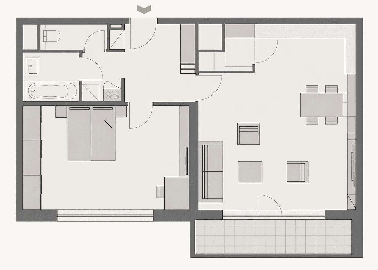 1 bedroom with open-plan kitchen flat to rent, 63 m², Chlebovická, Prague, Prague 1 bedroom with open-plan kitchen flat to rent, 63 m², Chlebovická, Prague, Prague