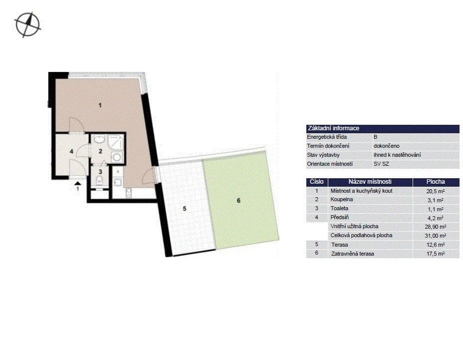 Studio flat to rent, 31 m², Klapálkova, Prague, Prague Studio flat to rent, 31 m², Klapálkova, Prague, Prague