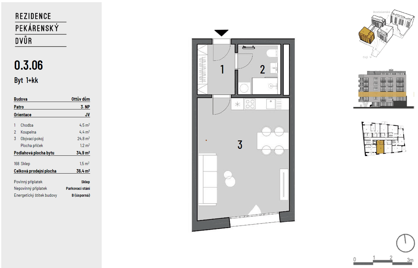 Studio flat to rent, 35 m², Bratislavská, Brno, Jihomoravský Region Studio flat to rent, 35 m², Bratislavská, Brno, Jihomoravský Region