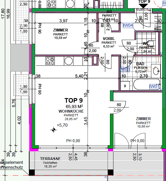 3 bedroom flat to rent, 66 m², Heiligenstädter Straße 395a, Wien, Vienna 3 bedroom flat to rent, 66 m², Heiligenstädter Straße 395a, Wien, Vienna