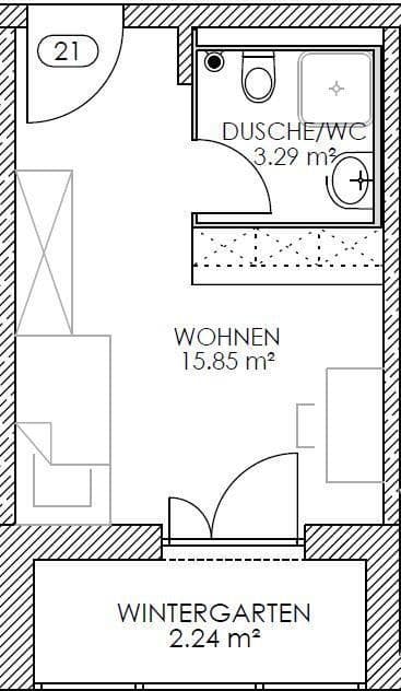 1 bedroom flat to rent, 21 m², Enzensbergerstr. 8, Markt Schwaben, Bavaria 1 bedroom flat to rent, 21 m², Enzensbergerstr. 8, Markt Schwaben, Bavaria