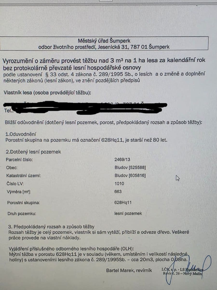 plot for sale, 663 m², Bludov, Olomoucký Region plot for sale, 663 m², Bludov, Olomoucký Region