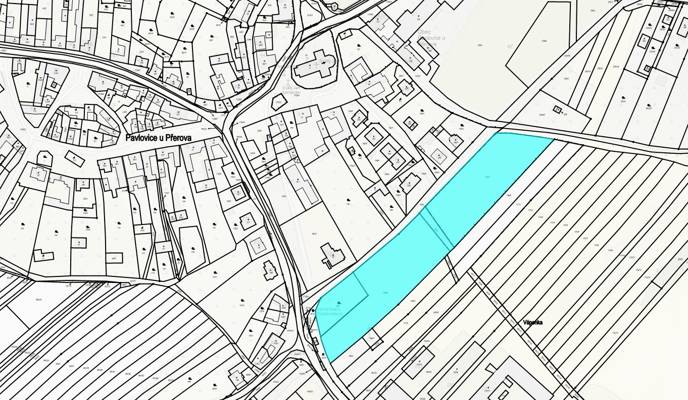 plot for sale, 14,429 m², Pavlovice u Přerova, Olomoucký Region plot for sale, 14,429 m², Pavlovice u Přerova, Olomoucký Region