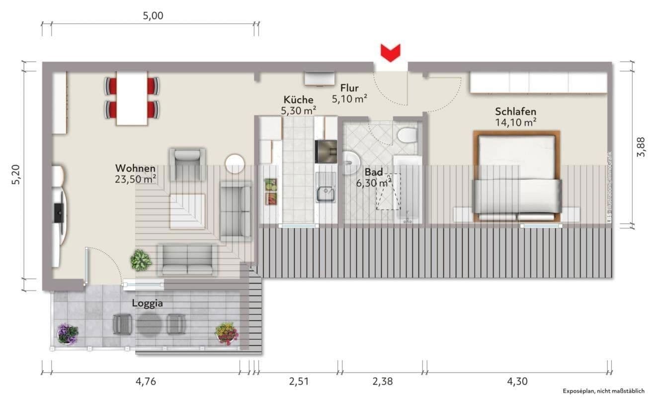 2 bedroom flat to rent, 64 m², Lindenweg 13-15, Münster (Hessen), Hesse 2 bedroom flat to rent, 64 m², Lindenweg 13-15, Münster (Hessen), Hesse