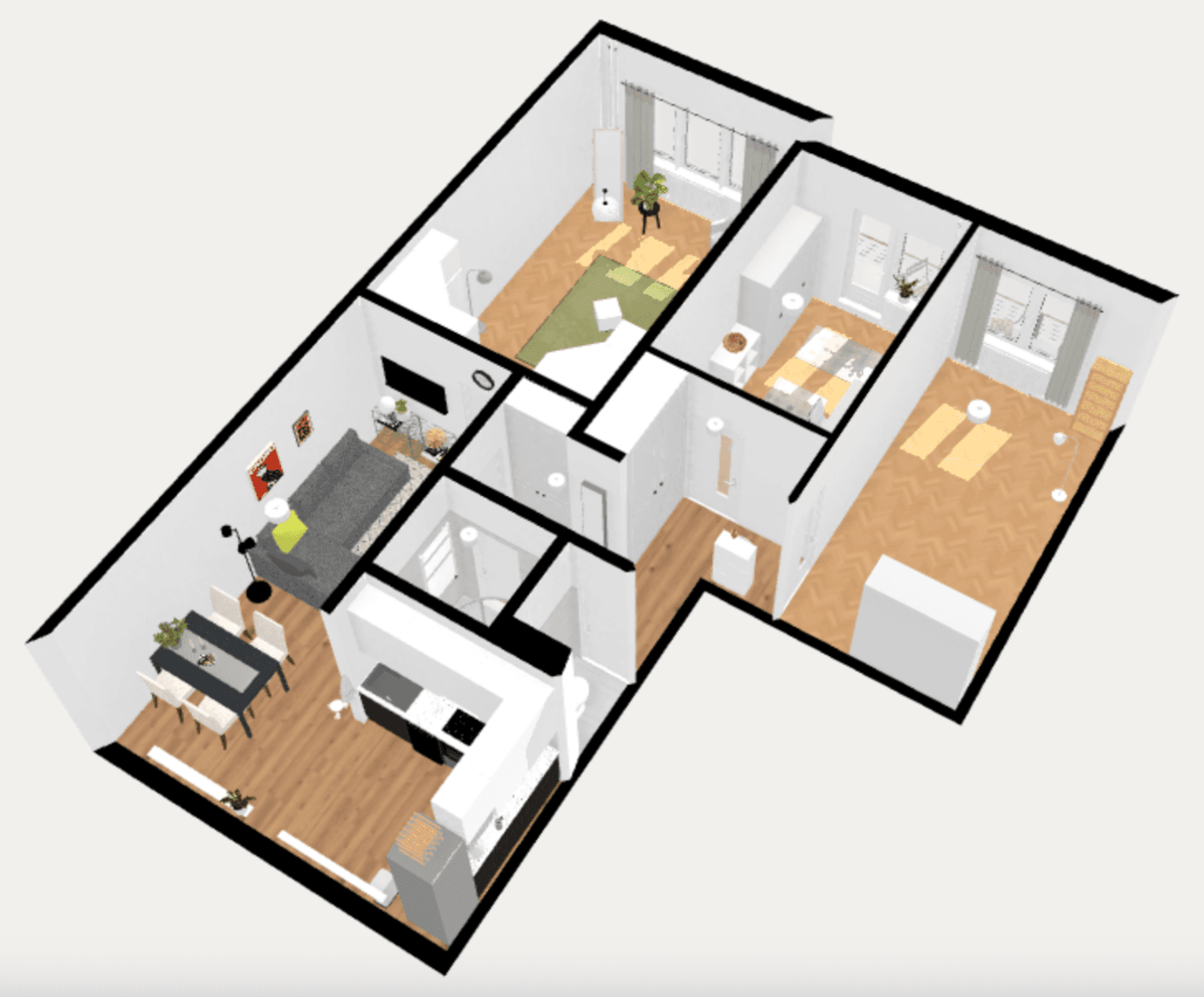 3 bedroom with open-plan kitchen flat to rent, 75 m², Nad Olšinami, Prague, Prague 3 bedroom with open-plan kitchen flat to rent, 75 m², Nad Olšinami, Prague, Prague