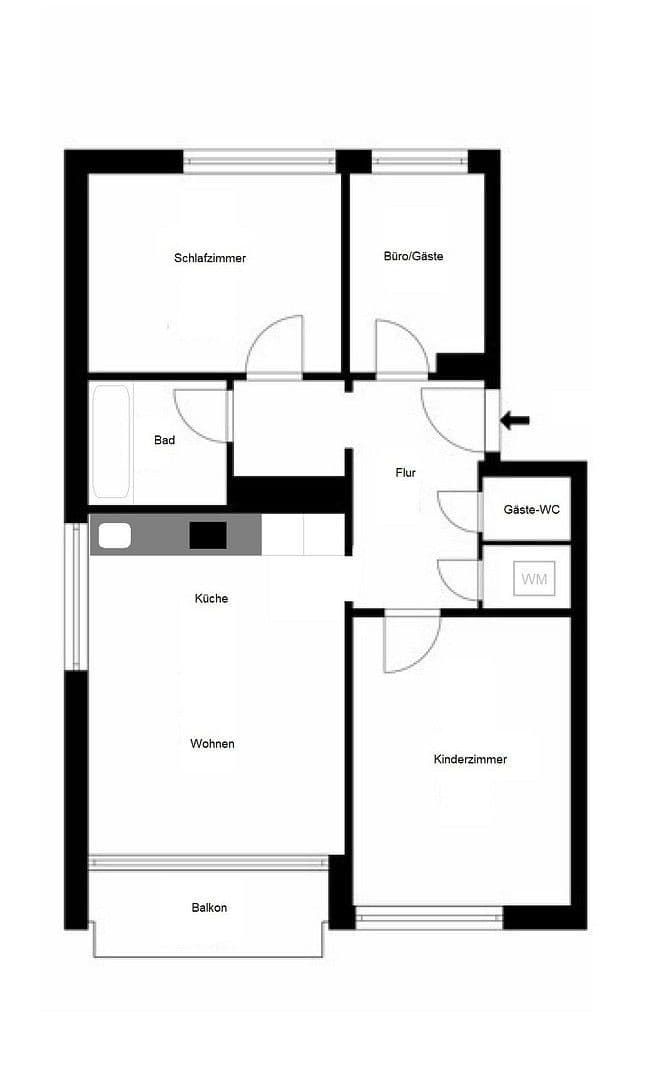 2 bedroom with open-plan kitchen flat for sale, 75 m², Hamburg, Hamburg 2 bedroom with open-plan kitchen flat for sale, 75 m², Hamburg, Hamburg