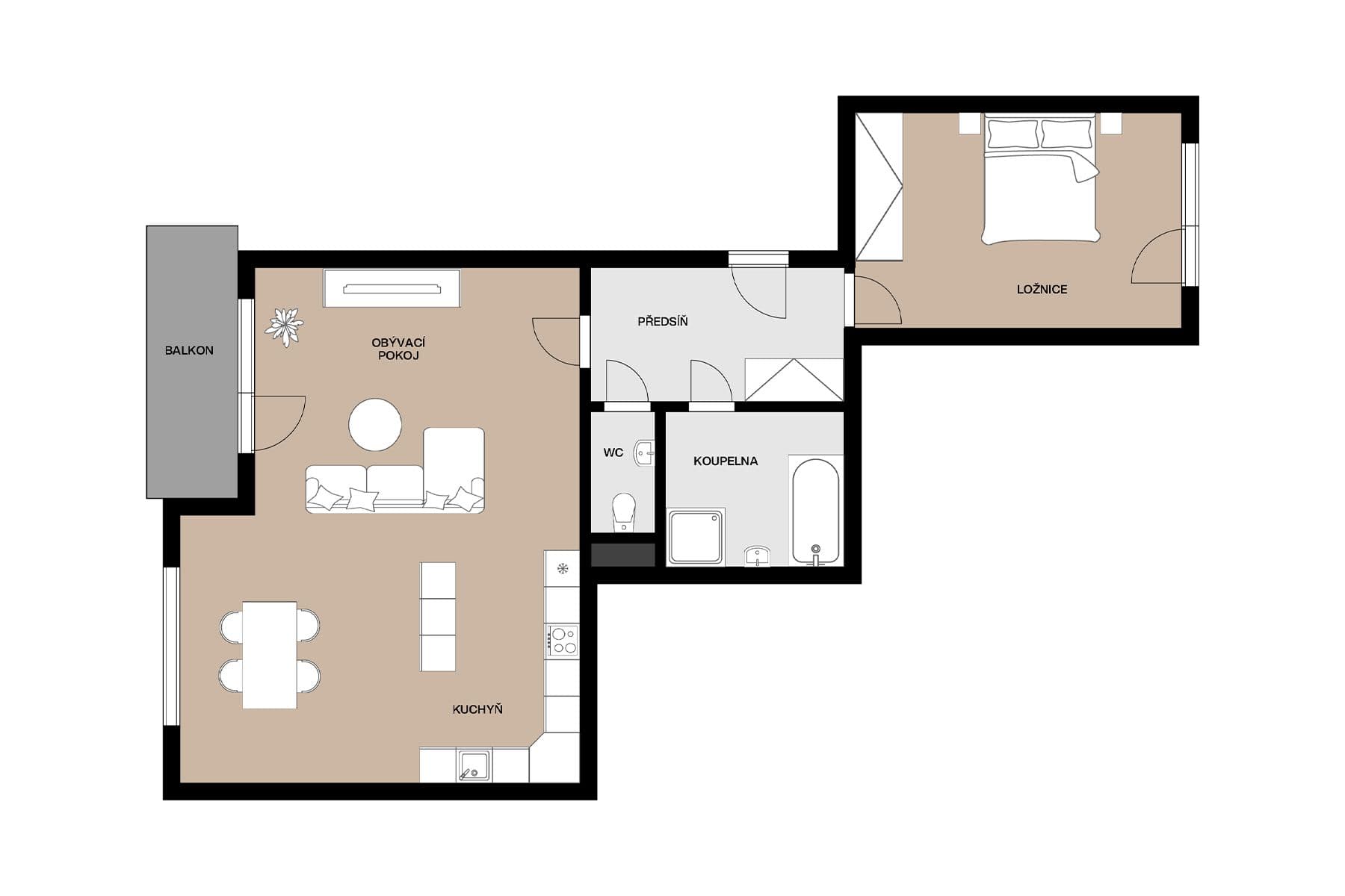 1 bedroom with open-plan kitchen flat for sale, 75 m², Mileny Hážové, Mladá Boleslav, Středočeský Region 1 bedroom with open-plan kitchen flat for sale, 75 m², Mileny Hážové, Mladá Boleslav, Středočeský Region