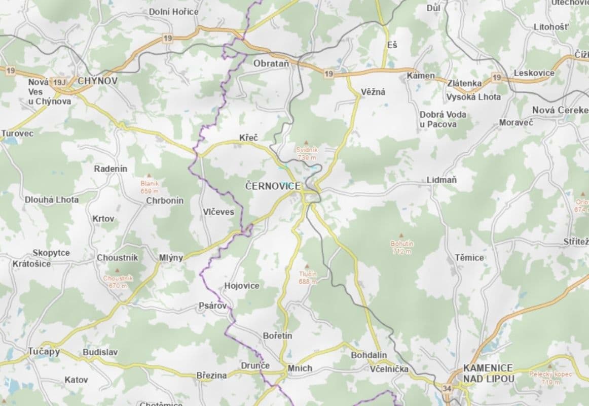 plot for sale, 1,902 m², Černovice, Vysočina Region plot for sale, 1,902 m², Černovice, Vysočina Region