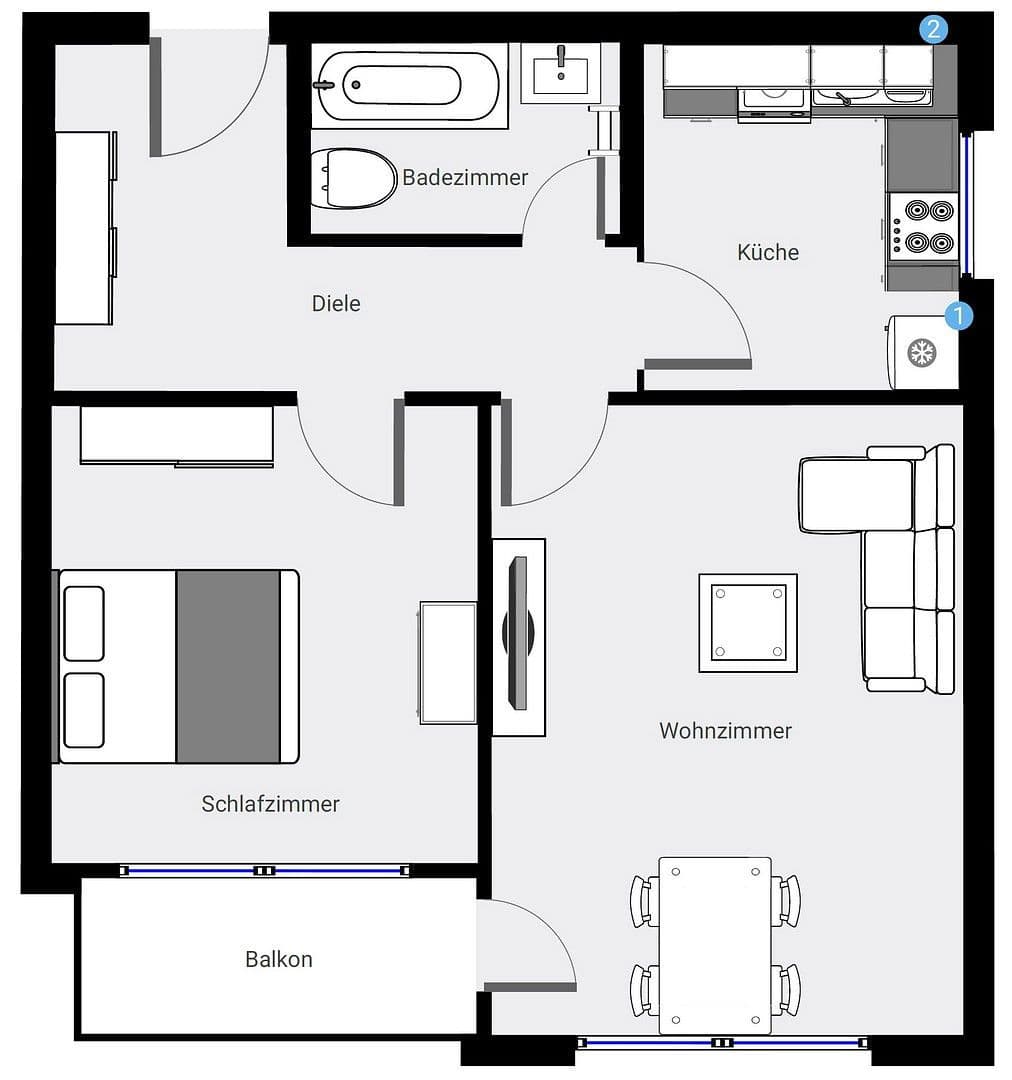 2 bedroom flat to rent, 54 m², Böcklerstraße 32, Hamburg, Hamburg 2 bedroom flat to rent, 54 m², Böcklerstraße 32, Hamburg, Hamburg