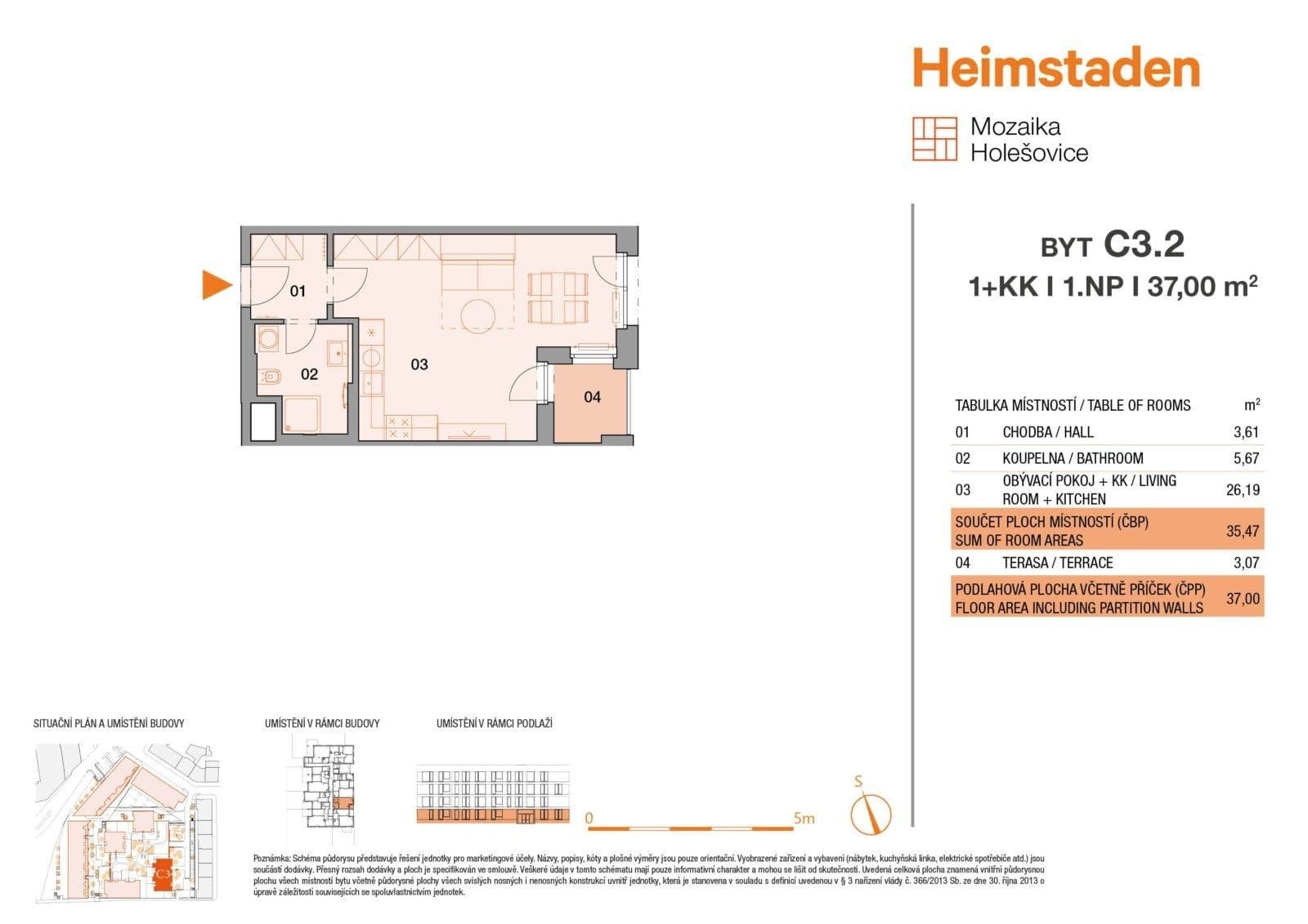 Studio flat to rent, 37 m², Vrbenského, Prague, Prague Studio flat to rent, 37 m², Vrbenského, Prague, Prague