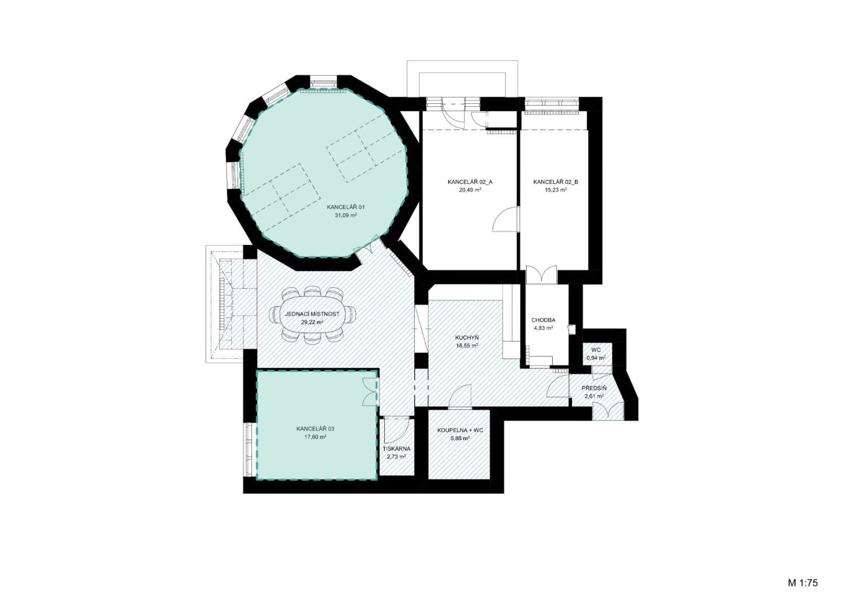 office to rent, 109 m², Anny Letenské, Prague, Prague office to rent, 109 m², Anny Letenské, Prague, Prague