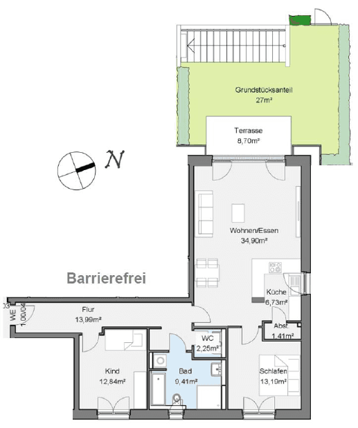 3 bedroom flat to rent, 104 m², Friedrich-Ebert-Straße 40-1, Seeheim-Jugenheim, Hesse 3 bedroom flat to rent, 104 m², Friedrich-Ebert-Straße 40-1, Seeheim-Jugenheim, Hesse