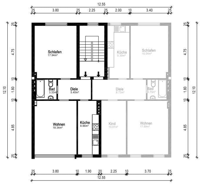 2 bedroom flat to rent, 54 m², Schützenstraße 81, Dortmund, North Rhine-Westphalia 2 bedroom flat to rent, 54 m², Schützenstraße 81, Dortmund, North Rhine-Westphalia