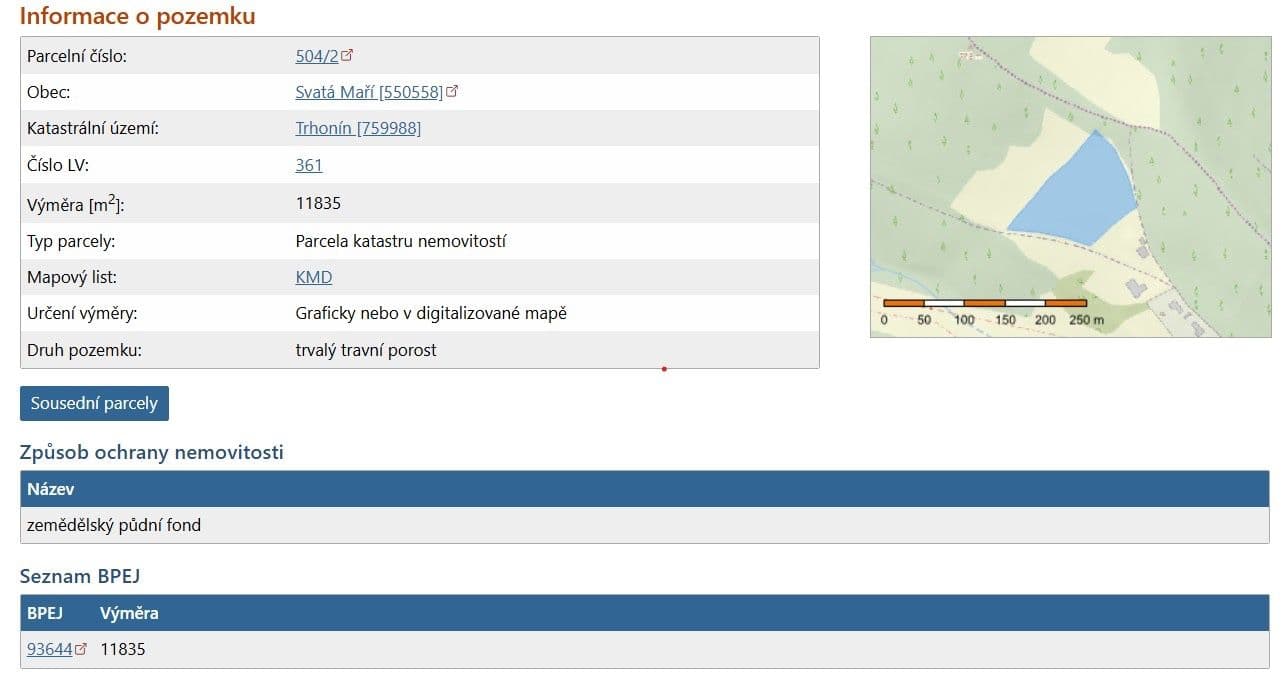 plot for sale, 11,835 m², Svatá Maří, Jihočeský Region plot for sale, 11,835 m², Svatá Maří, Jihočeský Region