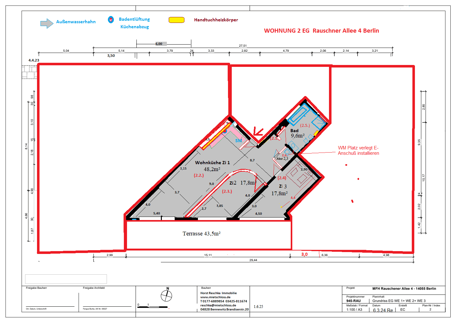 3 bedroom flat to rent, 115 m², Rauschener Allee 4, Berlin, Berlin 3 bedroom flat to rent, 115 m², Rauschener Allee 4, Berlin, Berlin