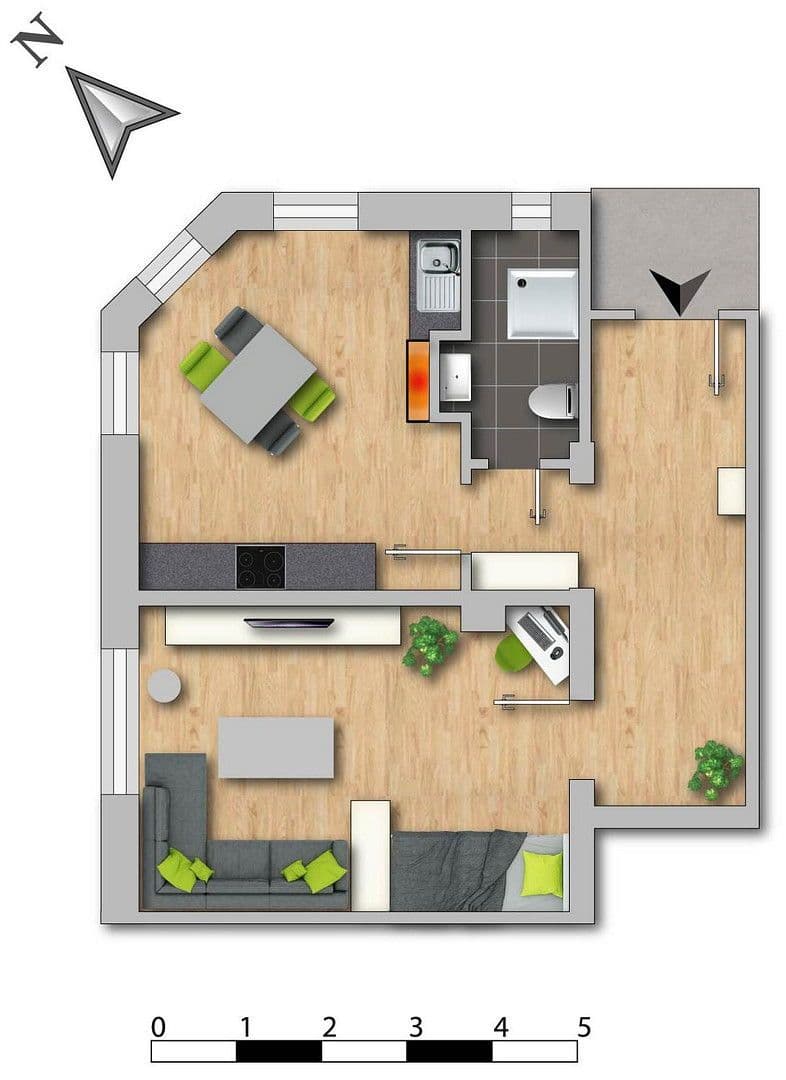 Studio flat to rent, 55 m², Graf-Adolf-Str. 11, Wuppertal, North Rhine-Westphalia Studio flat to rent, 55 m², Graf-Adolf-Str. 11, Wuppertal, North Rhine-Westphalia