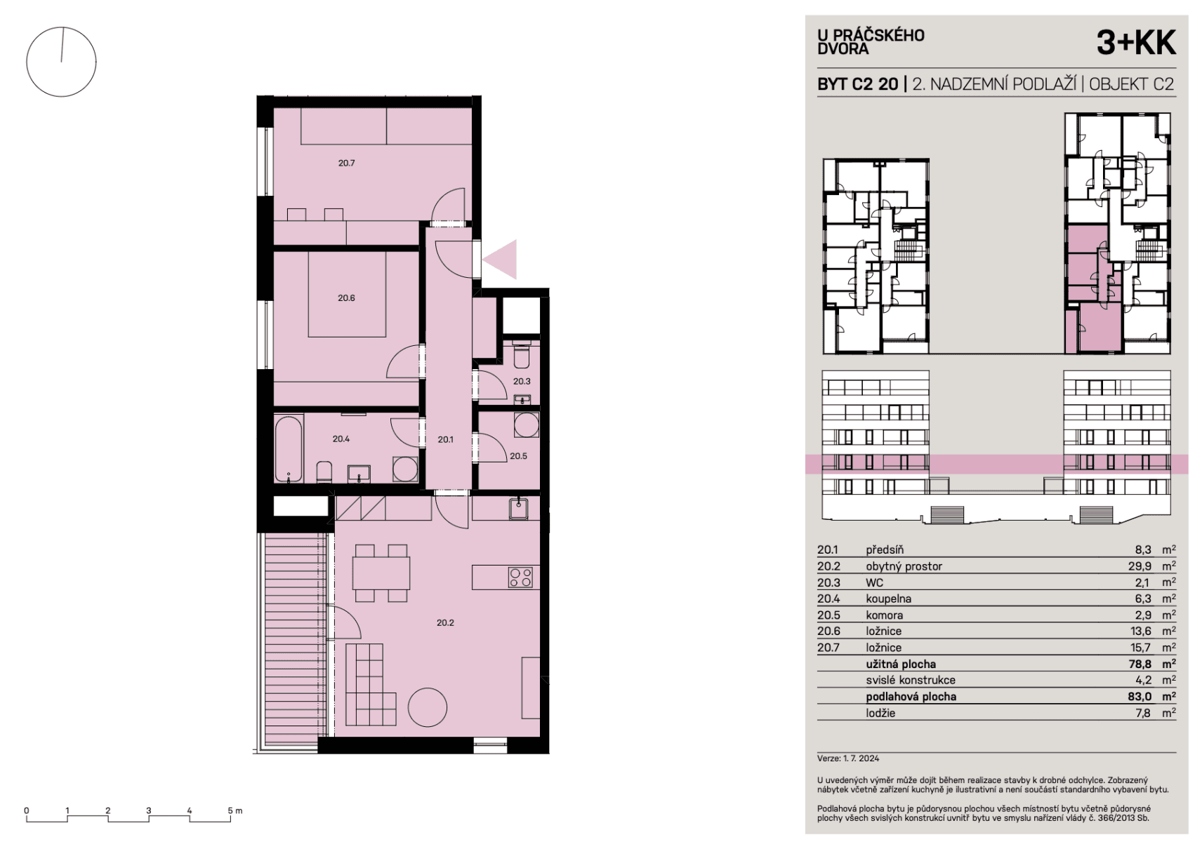 2 bedroom with open-plan kitchen flat for sale, 83 m², Práčská, Prague, Prague 2 bedroom with open-plan kitchen flat for sale, 83 m², Práčská, Prague, Prague