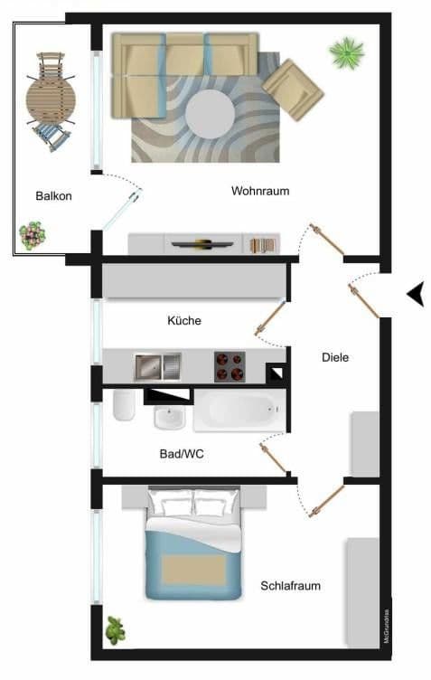 2 bedroom flat to rent, 66 m², Bischofsheim, Hesse 2 bedroom flat to rent, 66 m², Bischofsheim, Hesse