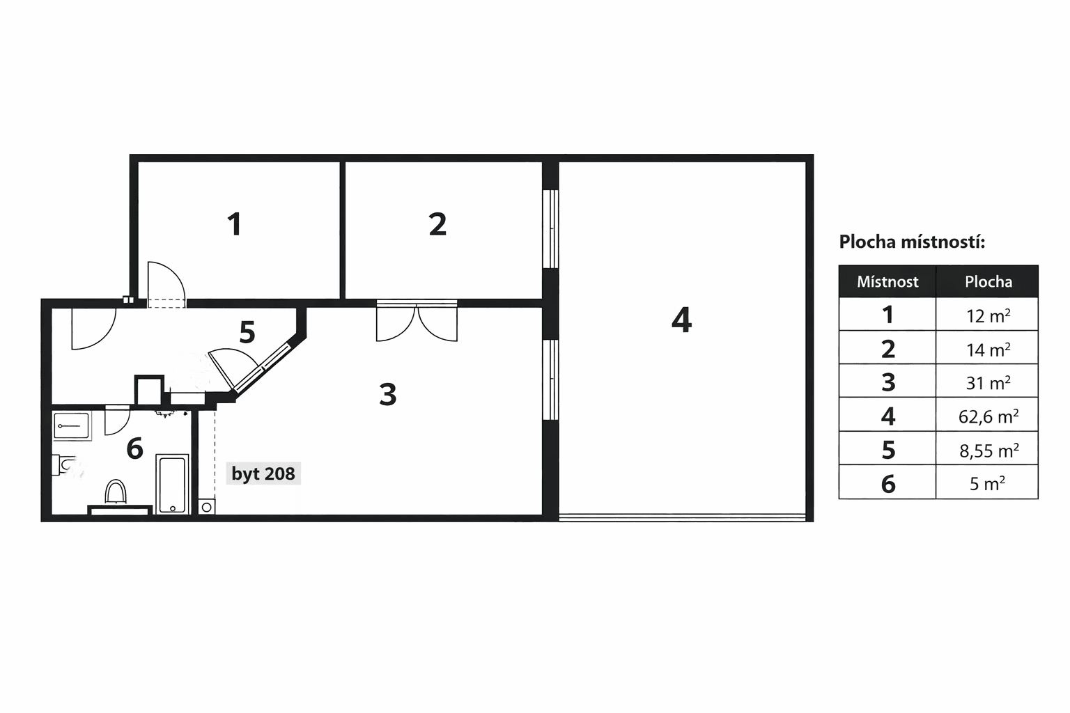 1 bedroom with open-plan kitchen flat for sale, 73 m², Podpěrova, Brno, Jihomoravský Region 1 bedroom with open-plan kitchen flat for sale, 73 m², Podpěrova, Brno, Jihomoravský Region