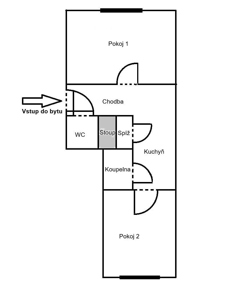 1 bedroom with open-plan kitchen flat for sale, 54 m², Na Jezerce, Prague, Prague 1 bedroom with open-plan kitchen flat for sale, 54 m², Na Jezerce, Prague, Prague