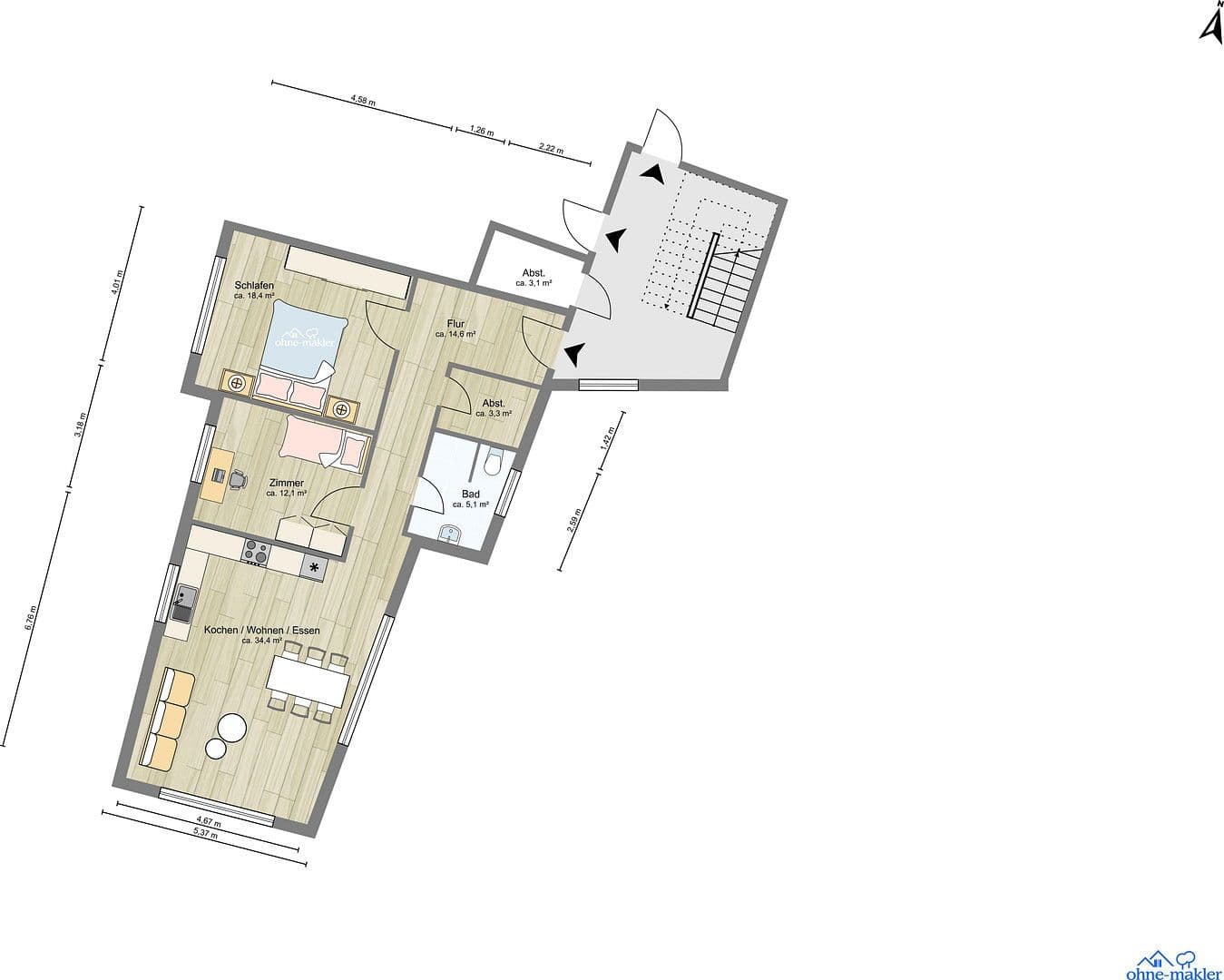2 bedroom with open-plan kitchen flat to rent, 86 m², Eberstadt, Baden-Württemberg 2 bedroom with open-plan kitchen flat to rent, 86 m², Eberstadt, Baden-Württemberg
