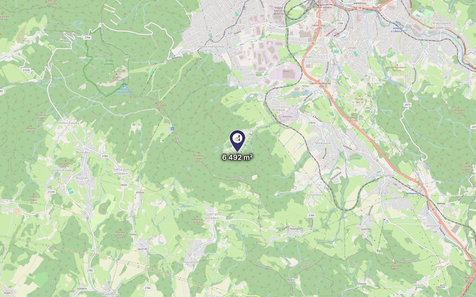 plot for sale, 6,492 m², Liberec, Liberecký Region plot for sale, 6,492 m², Liberec, Liberecký Region