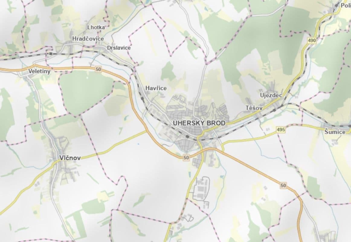 plot for sale, 608 m², Uherský Brod, Zlínský Region plot for sale, 608 m², Uherský Brod, Zlínský Region