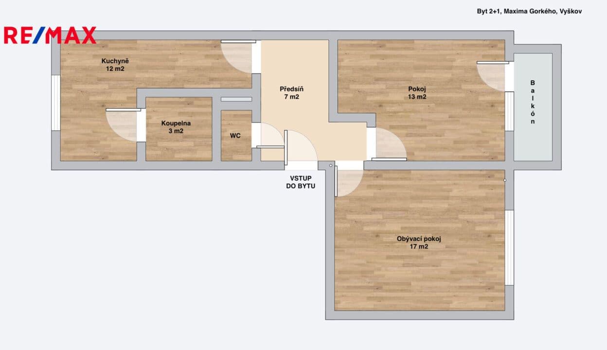 2 bedroom flat to rent, 56 m², Maxima Gorkého, Vyškov, Jihomoravský Region 2 bedroom flat to rent, 56 m², Maxima Gorkého, Vyškov, Jihomoravský Region