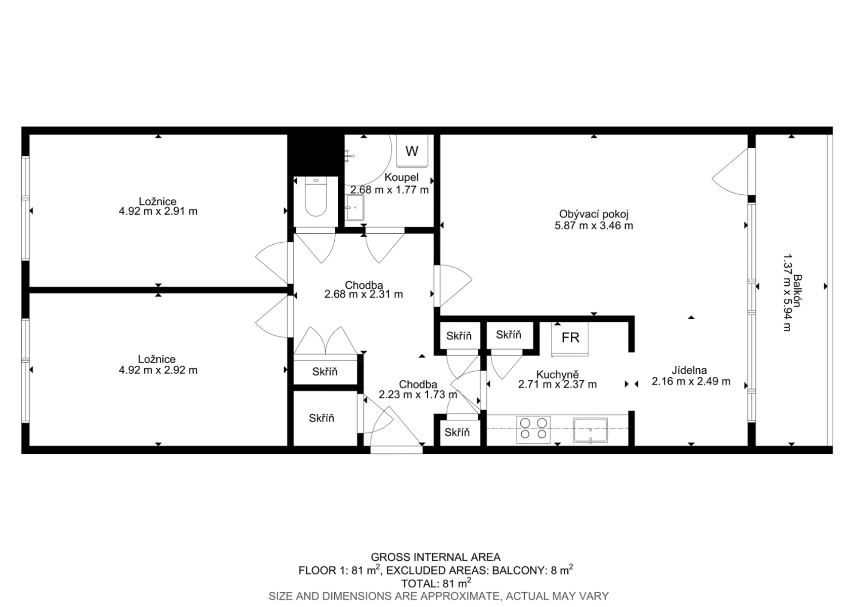 3 bedroom flat for sale, 76 m², Kukelská, Prague, Prague 3 bedroom flat for sale, 76 m², Kukelská, Prague, Prague