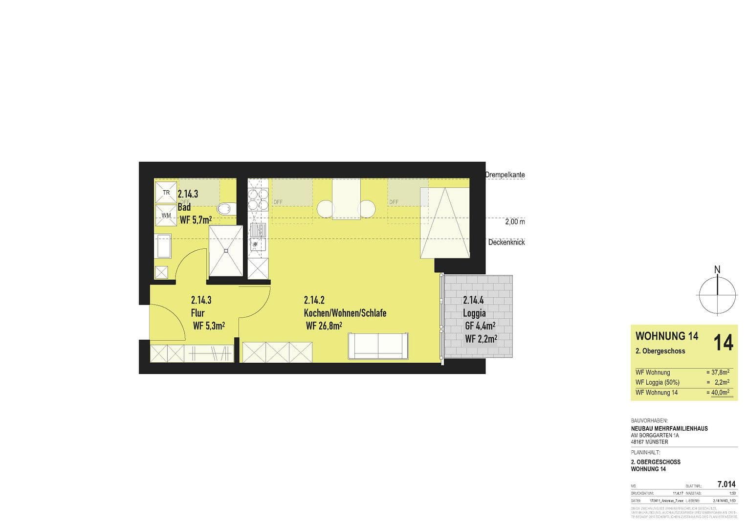 1 bedroom flat to rent, 40 m², Am Borggarten, Münster, North Rhine-Westphalia 1 bedroom flat to rent, 40 m², Am Borggarten, Münster, North Rhine-Westphalia