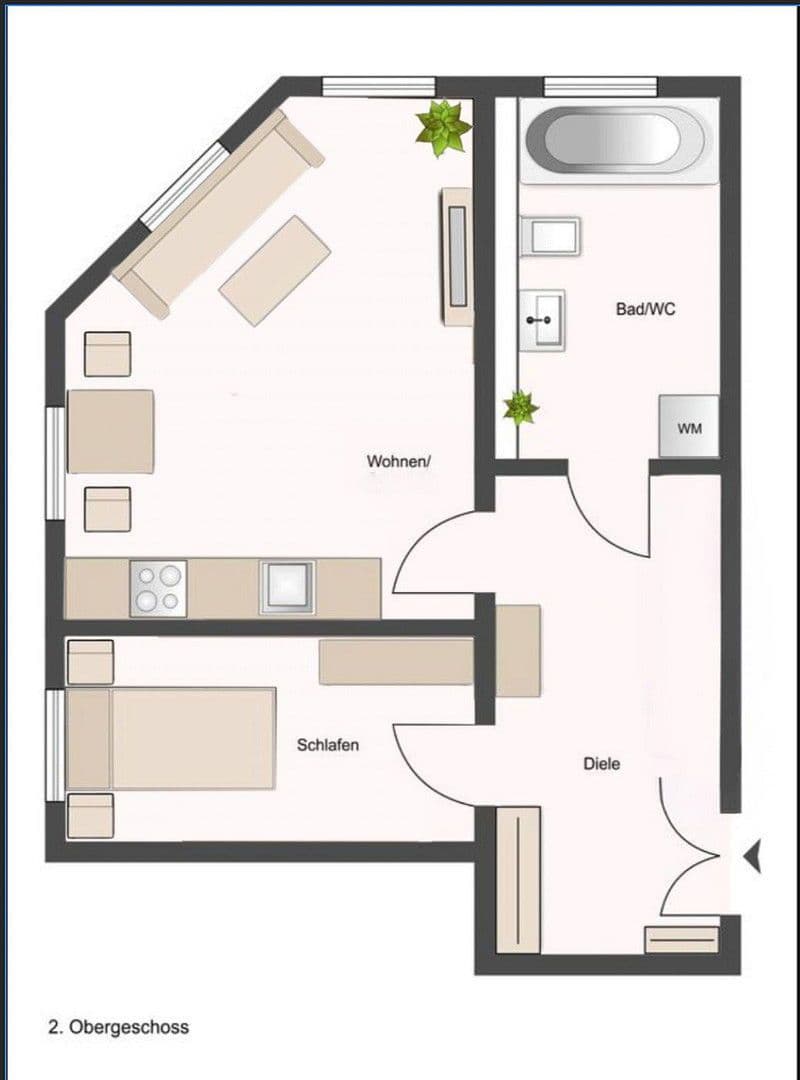 2 bedroom flat to rent, 47 m², Brehmestraße 1, Leipzig, Saxony 2 bedroom flat to rent, 47 m², Brehmestraße 1, Leipzig, Saxony