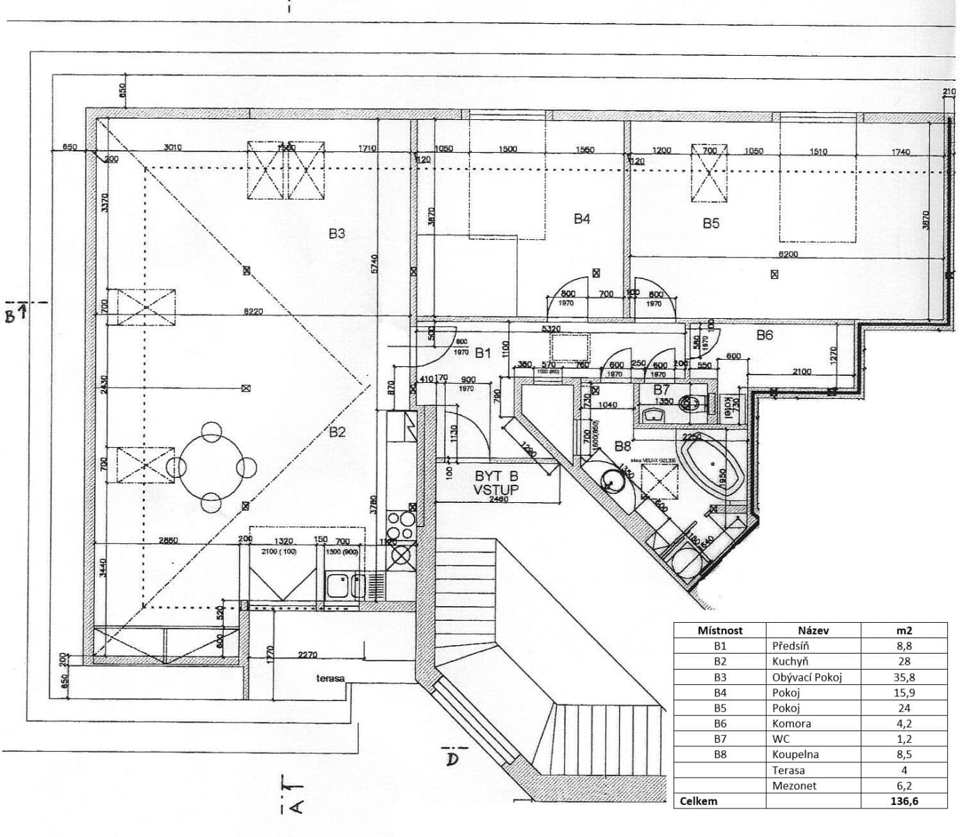 2 bedroom with open-plan kitchen flat to rent, 136 m², Na Výsledku II, Prague, Prague 2 bedroom with open-plan kitchen flat to rent, 136 m², Na Výsledku II, Prague, Prague