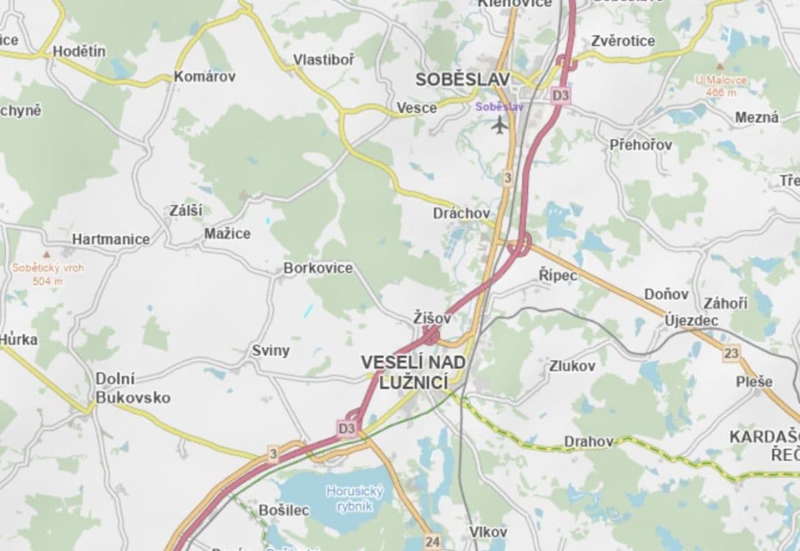 plot for sale, 11,988 m², Borkovice, Jihočeský Region plot for sale, 11,988 m², Borkovice, Jihočeský Region