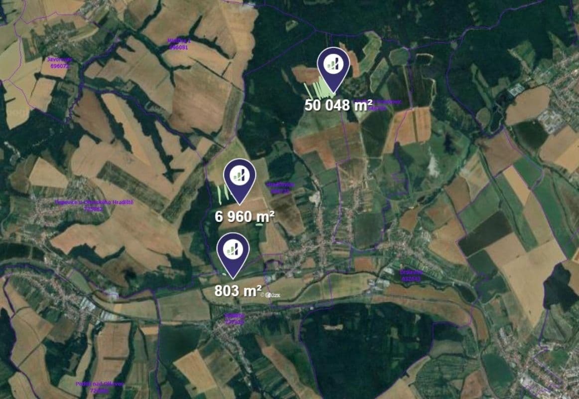 plot for sale, 57,811 m², Hradčovice, Zlínský Region plot for sale, 57,811 m², Hradčovice, Zlínský Region