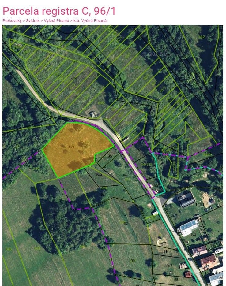 plot for sale, 3,131 m², Vyšná Pisaná, Prešovský Region plot for sale, 3,131 m², Vyšná Pisaná, Prešovský Region
